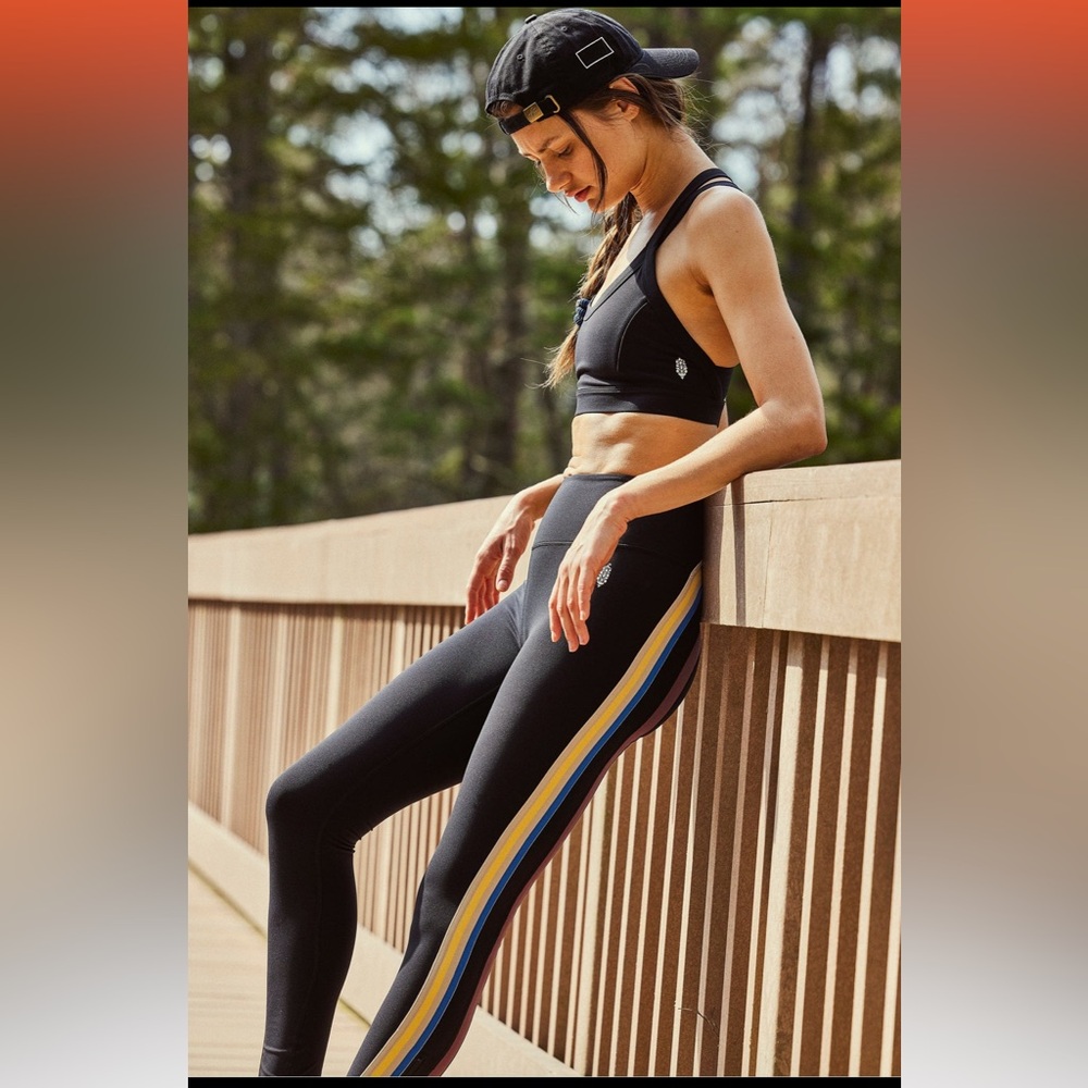 FP Movement Run Racer Leggings Black NWOT